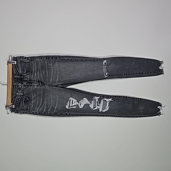 AMERICAN Eagle gray next level stretch size 2 super high rise jeggings - Picture 1 of 8